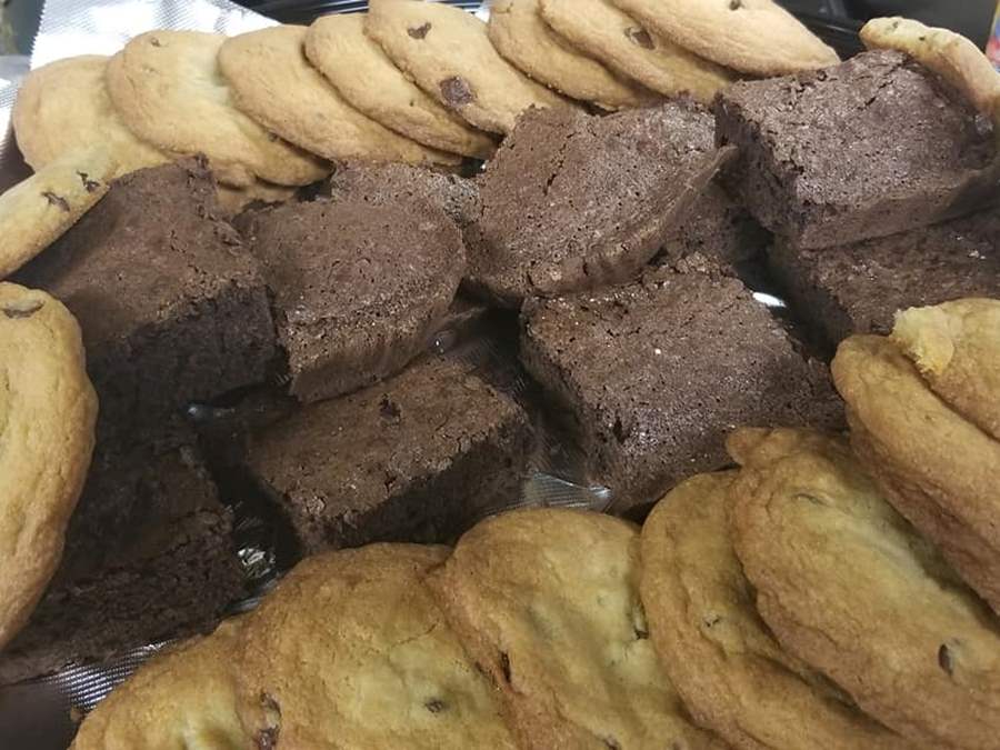 Brownie and cookie platter